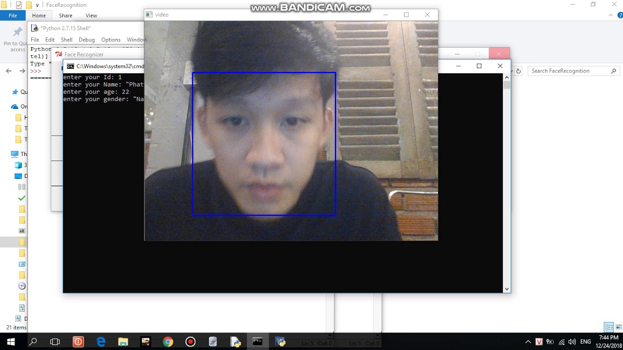 Nh n d ng khu n m t s d ng opencv code python youtube