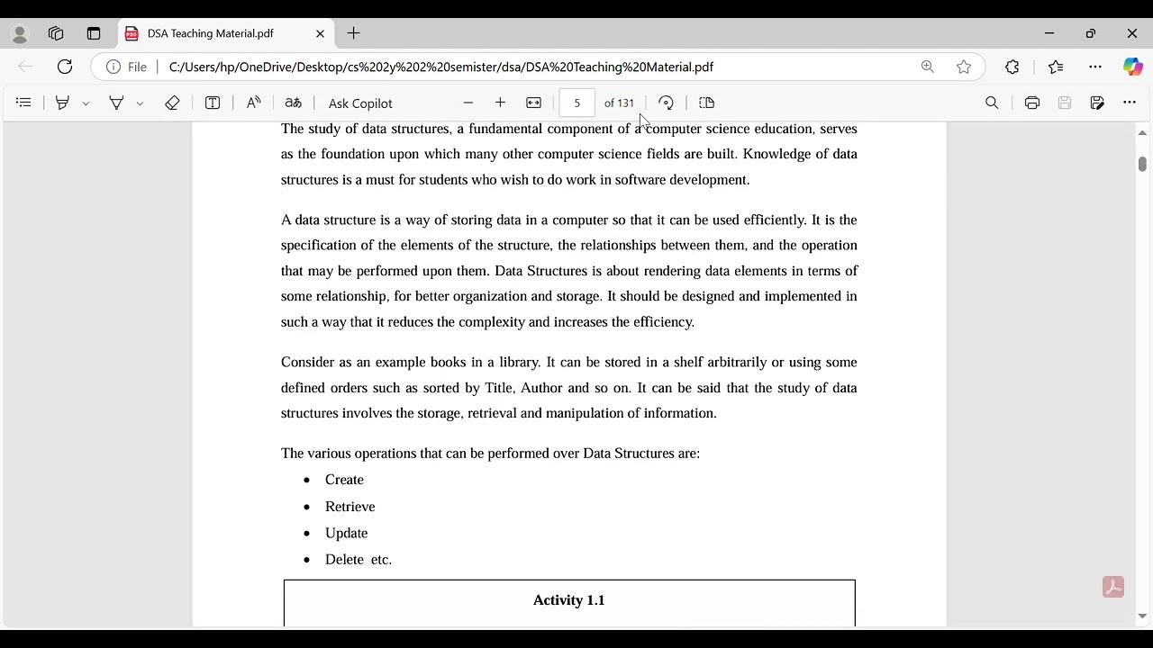 DSA Teaching Material pdf   Personal   Microsoft​ Edge 2025 01 13 21 33 16