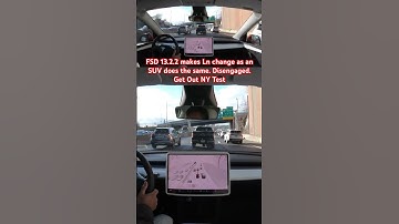 FSD 13.2.2 makes Ln change as an SUV does same. Disengaged. Get Out NY Test #teslafsd #fsdbeta #fsd
