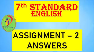 7th std English assignment 2 answers | fully