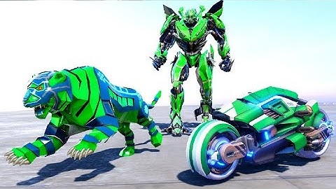 Lion Robot Transform Bike War - Android Gameplay