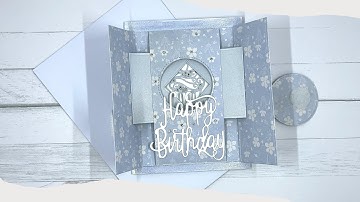 Handmade Birthday Card using Lawn Fawn Shutter Card Die