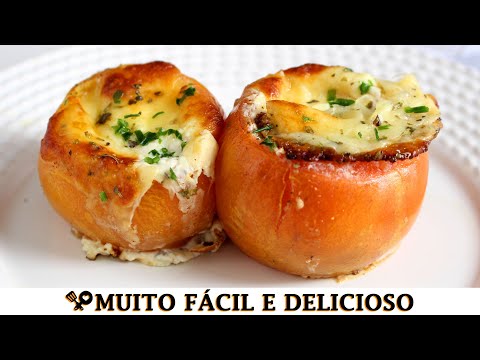 Vídeo: Fazendo O Lanche Perfeito: Tomates Recheados Com Queijo E Alho