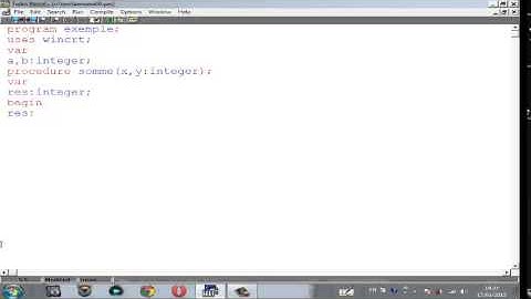 Turbo Pascal Procédure avec paramètres mode de passage par Valeur