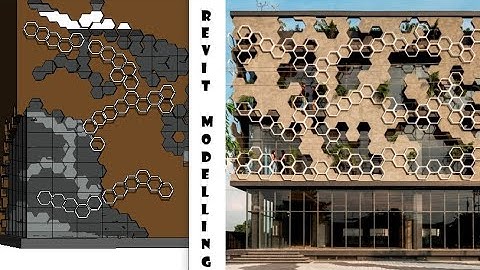 Revit Adaptive Parametric façade design (hexagonal voids)