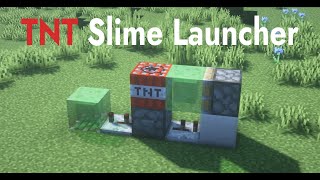 Working TNT Slime Launcher (Easy & Simple) | Minecraft | #Shorts