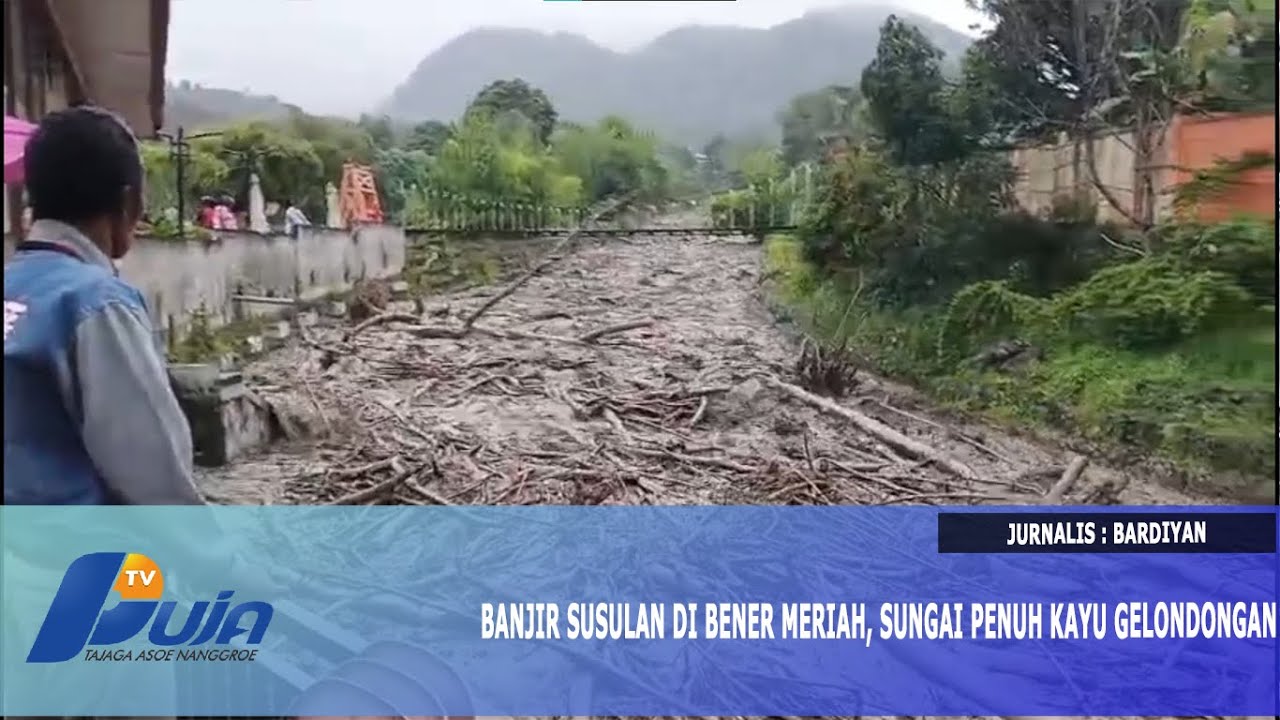 Banjir Susulan di Bener Meriah, Sungai Penuh Kayu Gelondongan