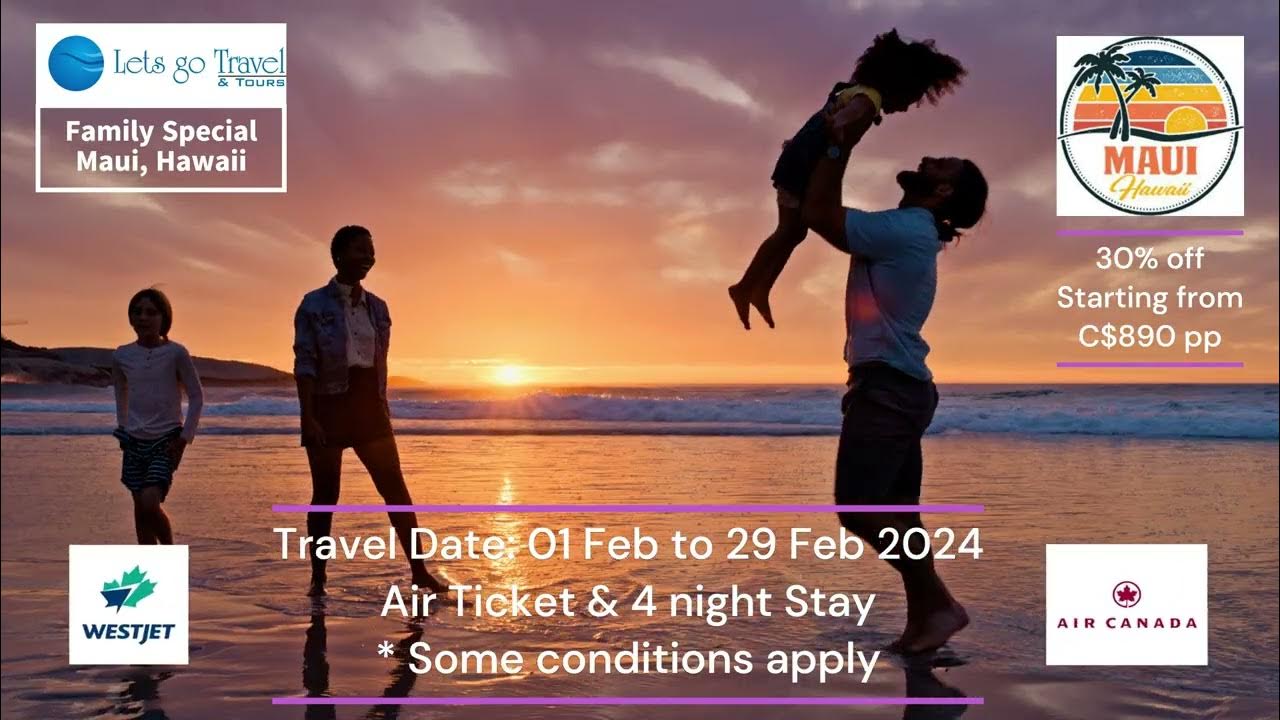 Maui, Hawaii with more frequent nonstop flights with Air Canada or