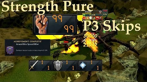 Strength Pure solves Araxxor P3 Skip and Elite Speed Killer Achievement using ek-zekkil + pet hunt!