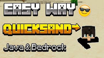 ✅ How to Make QUICKSAND in Minecraft 1.19+ ➡️ Java & Bedrock Edition ✨ .4