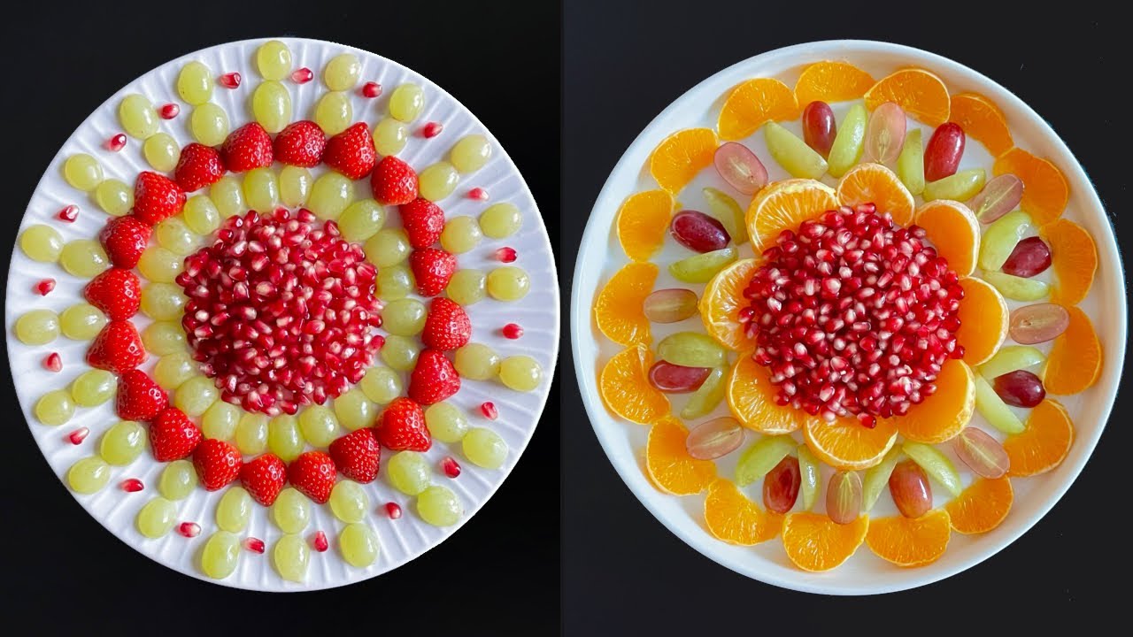 2 Beautiful Fruits Decoration /Easy Fruits Art /Fruit carving Garnish