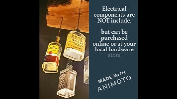 DIY Home lighting using upcyced alcohol bottles turned into pendant lights