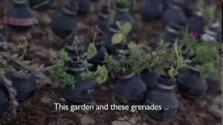 Palestinian mother remembers son in garden of Israeli teargas canisters