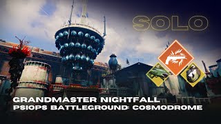 Solo Grandmaster Nightfall - PsiOps BG: Cosmodrome with Dragon's Breath - Solar Hunter - Destiny 2
