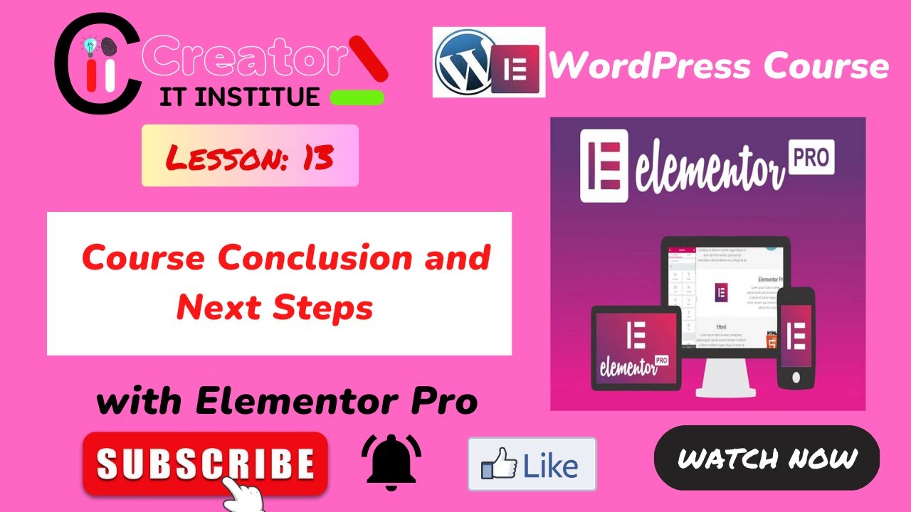 Course Conclusion and Next Steps | Word Press Blog Website | With ...
