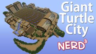 Colossal Flying Turtle City with Stadium Interior - Minecraft Build screenshot 5