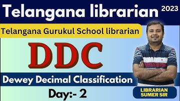 Telangana Gurukul librarian 🔴 DDC (Dewey Decimal Classification ) 🔴 Class- 2