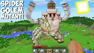 I found SECRET HOUSE ON A BIGGEST SPIDER GOLEM MUTANT in Minecraft ! GIANT GOLEM BOSS !