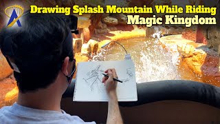Drawing Splash Mountain While Riding Splash Mountain At The Magic Kingdom – Speed Drawing