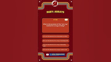 Quiz 126: Master Ruby Programming in 30 Seconds! #quiz #ruby #shorts #codingfacts