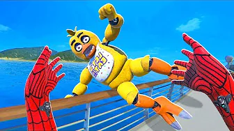 Throwing FNAF Animatronics Off a Cruise Ship - Bonelab VR Mods