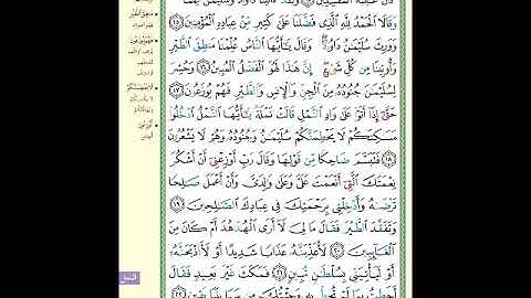 الصفحة (378) من المصحف الشريف ( سورة النمل - مشروع حفظ القرآن الكريم )