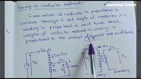 Copper saving in auto transformer