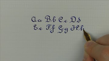 Ronde script: Upper and lowercase with the Gravitas Silver fountain pen - handwriting practice