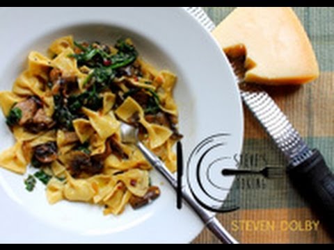 Fresh Farfalle With Mushrooms Spinach Recipe-11-08-2015