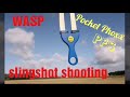 Wasp pfs pocket phoxx slingshot shooting