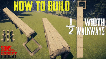 How To Build 1/2 Width Structures :-: Sons Of The Forest Building Gameplay
