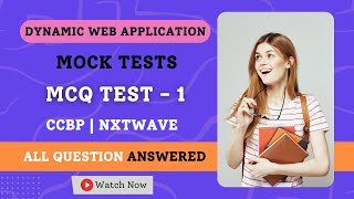 MOCK TEST | MCQ TEST 1 ANSWER | JavaScript | NxtWave | CCBP 4.0