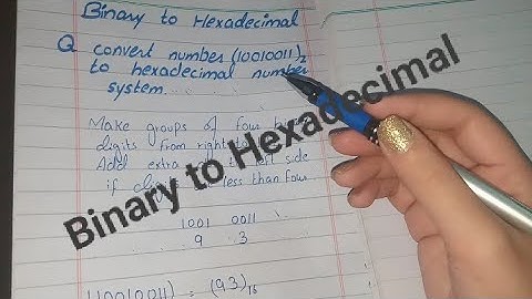 Binary to Hexadecimal in Urdu, Binary to Hexadecimal Conversion in Urdu