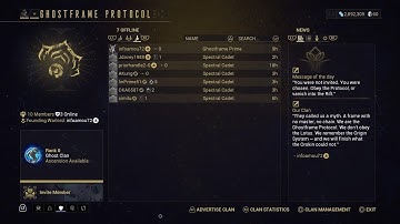 Warframe clan recruitment trailer-beginner clan