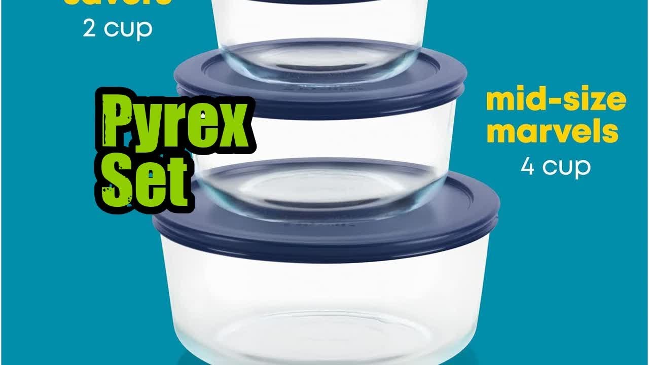 Review Pyrex Simply Store 6 Pc Glass Food Storage Container Set with Lid