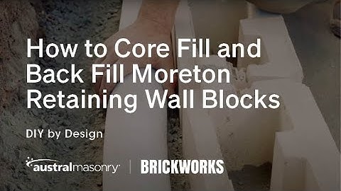 How to Back Fill and Core Fill Moreton Retaining Wall Blocks // DIY by Design