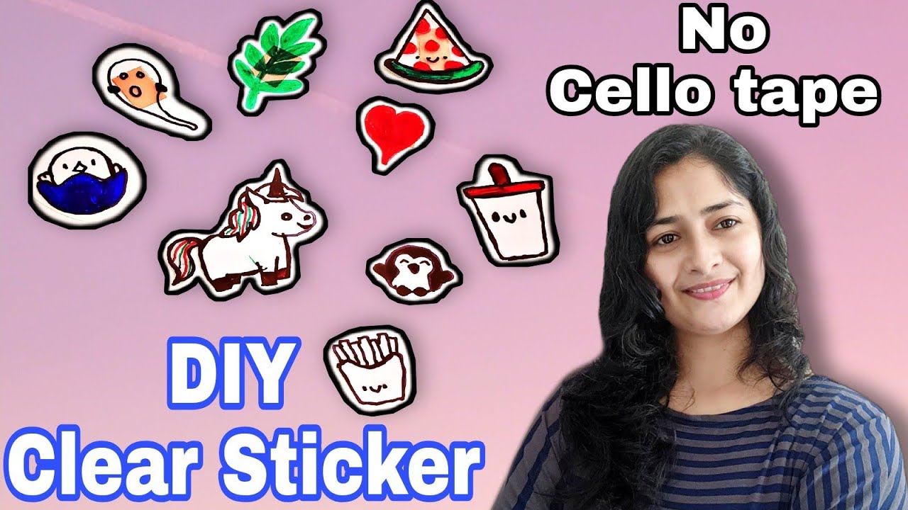 DIY Clear Sticker How To Make Sticker At Home Handmade Sticker Part 8 YouTube