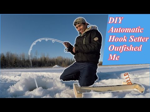 DIY Automatic Hook setter just Out fished Me! Ice fishing Madness 