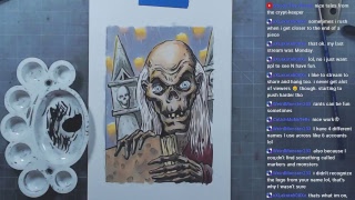 Drawing sweet monsters!  Crypt-Keeper from Tales from the Crypt