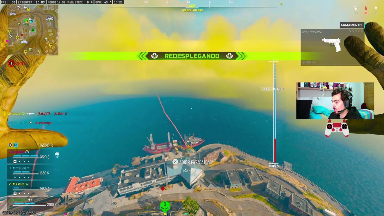 Warzone luz fuego destruccion