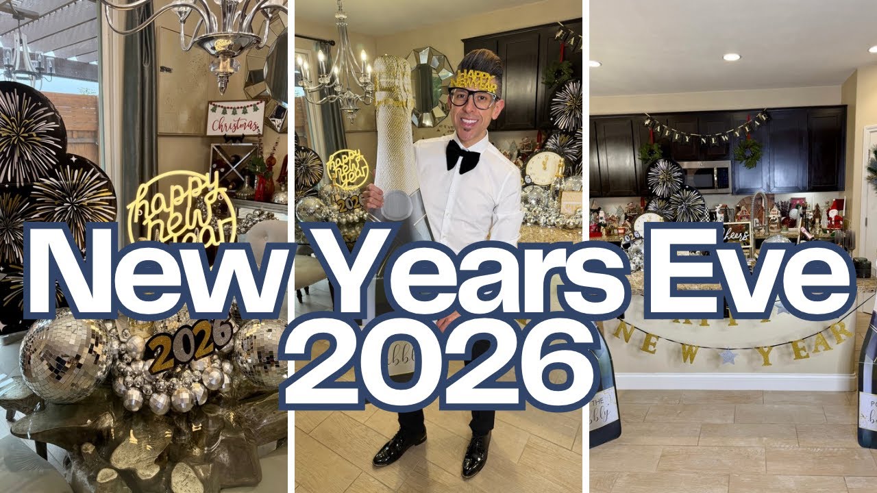 NEW YEARS EVE 2026 | LUXE DECOR TOUR, DISCO GLAM, CHAMPAGNE STATION