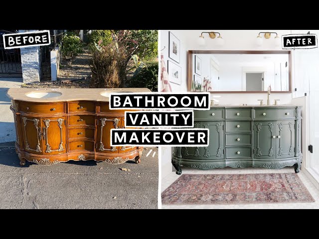 DIY BATHROOM VANITY MAKEOVER - From Start to Finish! (I found it on the street)