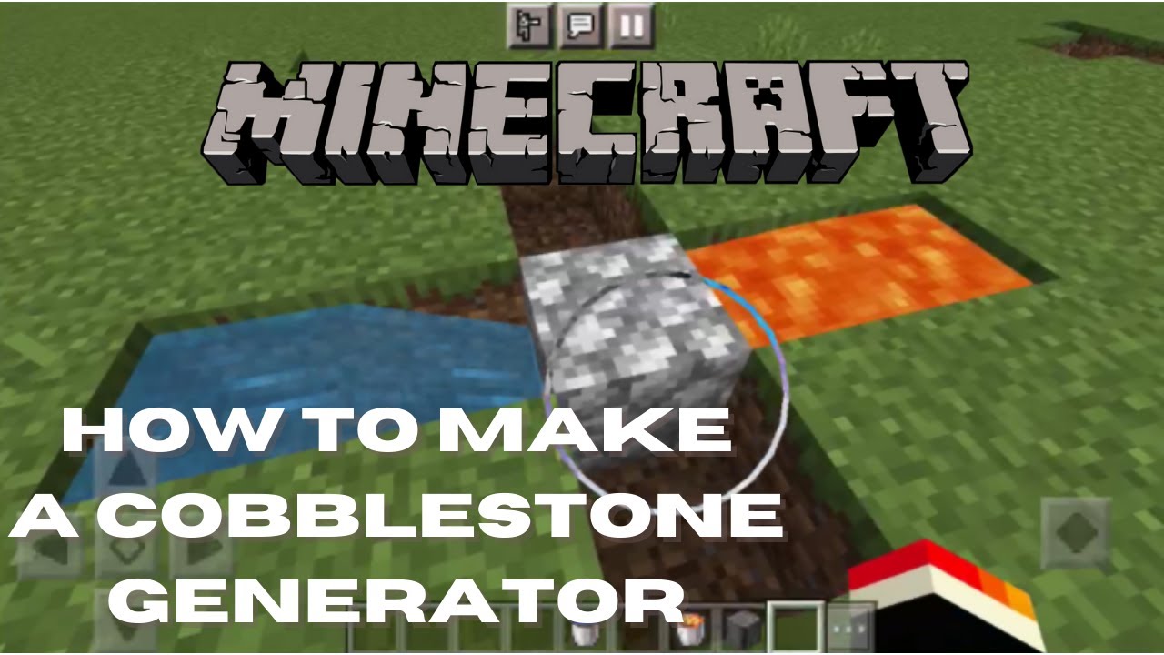 How to Make a Cobblestone Generator in Minecraft - YouTube