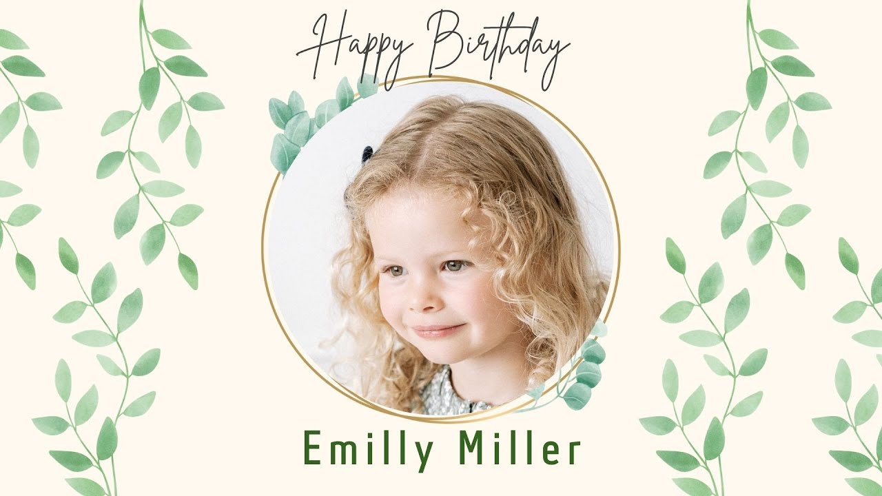 Animated Birthday Slideshow Video for Kids – Canva Editable Template with Music