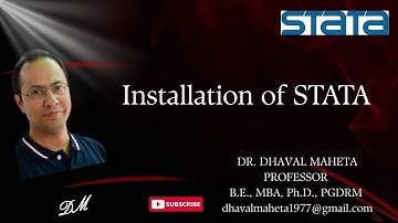 1. Installation of STATA || Dr. Dhaval Maheta