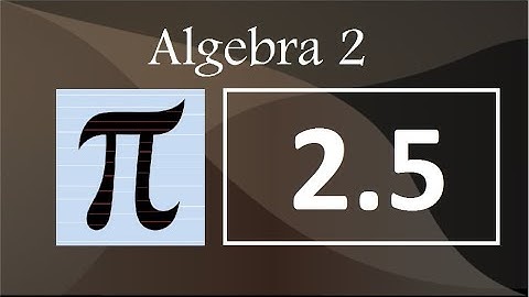 Algebra 2 - Section 2.5 - Graphing Complex Numbers