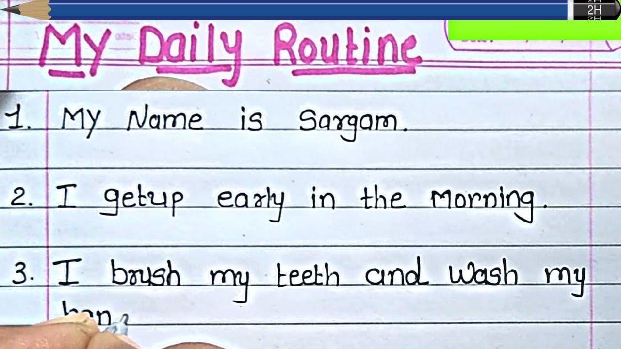 write a essay on my daily routine