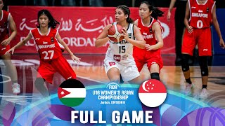 Jordan v Singapore | Full Basketball Game | FIBA U16 Women's Asian Championship 2023