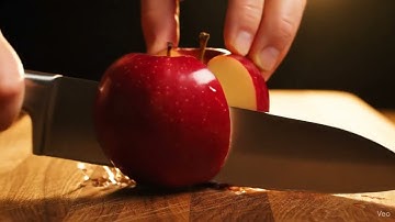 ASMR: Slicing a Crisp Apple – 4K Vertical
