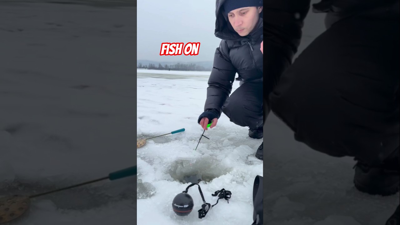 Hook Fishing in Frozen Lake 😱